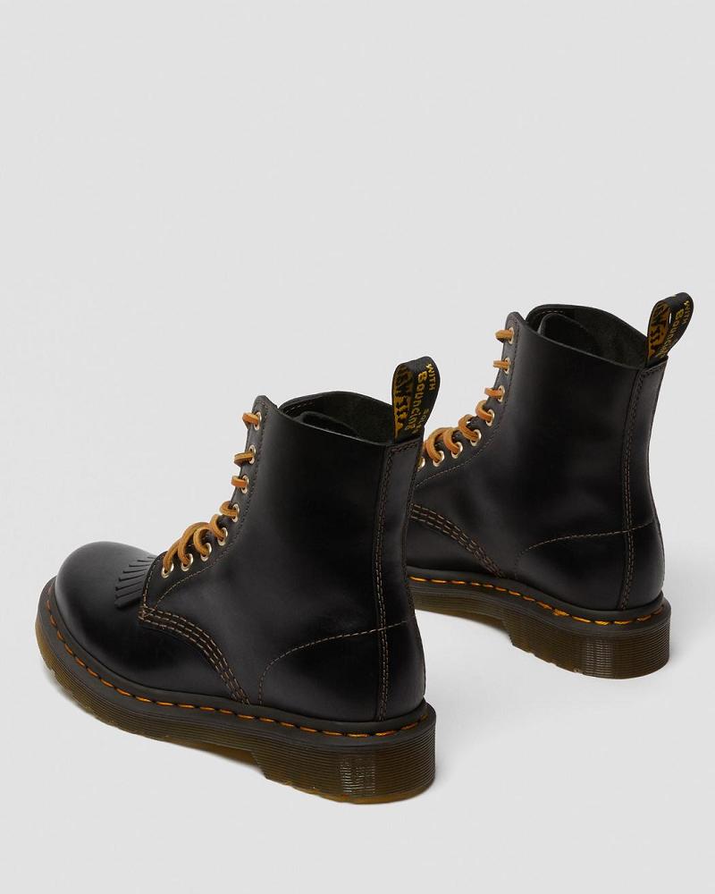 Dr Martens 1460 Pascal Abruzzo Leren Enkellaars Dames Zwart | NL 8TCE